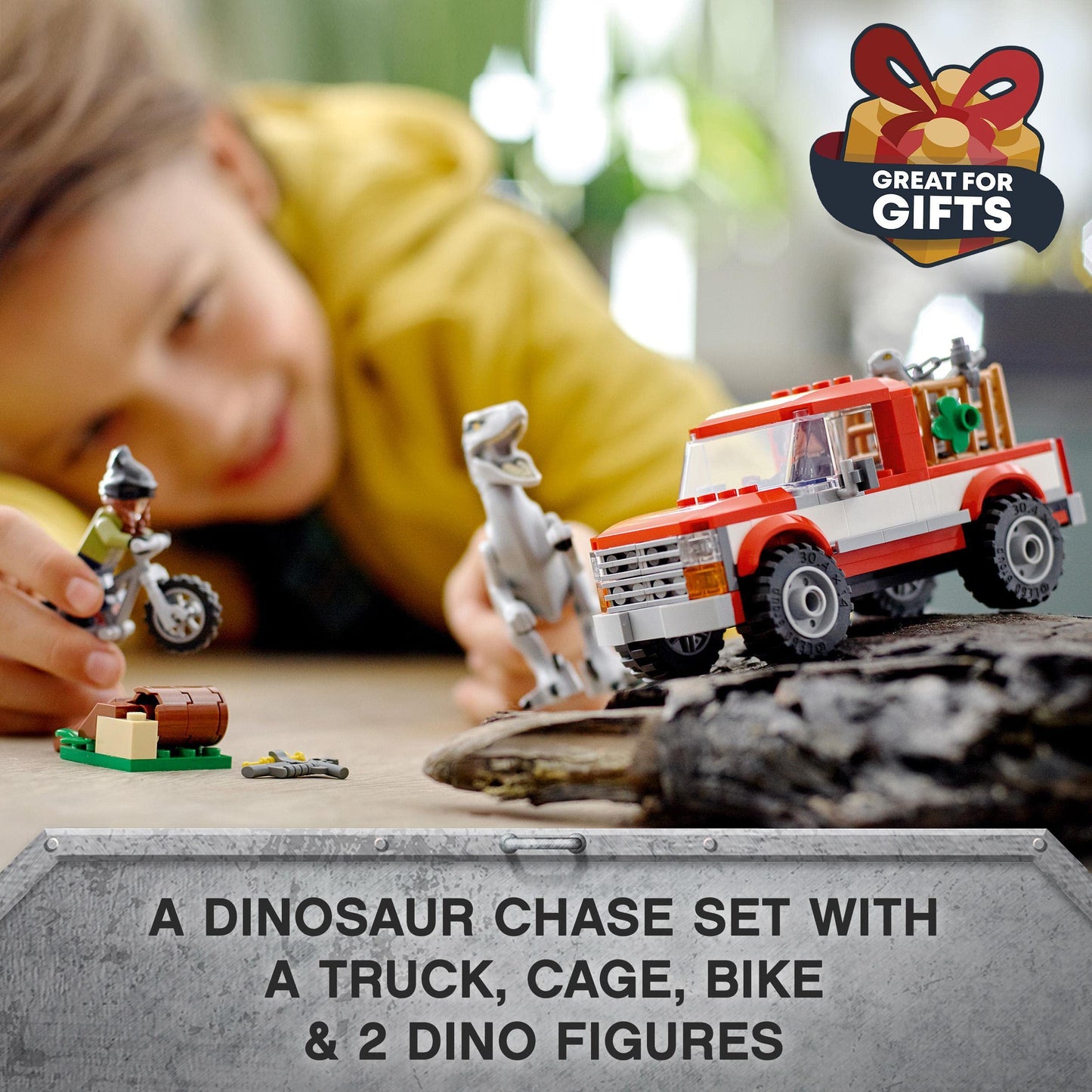 LEGO 76946 Jurassic World Blue and Beta Velociraptor Capture with Truck and 2 Dinosaur Toys, Gifts For Boys & Girls, 2022 Dominion Movie Inspired Set