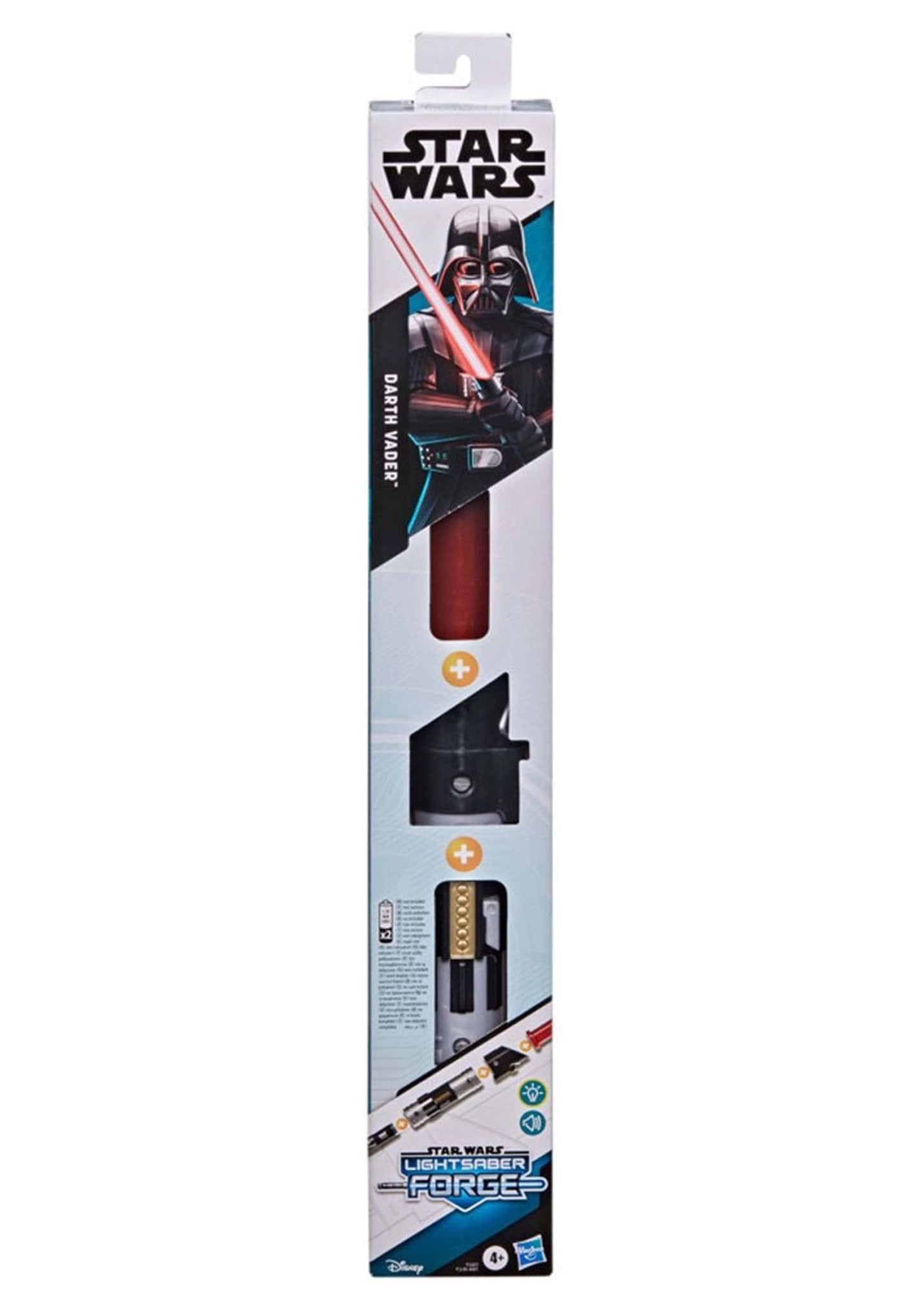 Star Wars Lightsaber Forge Darth Vader Electronic Extendable Red Lightsaber Toy, Customizable Roleplay Toy, Ages 4 and Up
