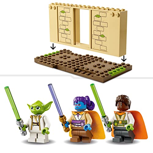 LEGO Star Wars Tenoo Jedi Temple Set with Master Yoda, Lightsabers, Droïd Figure and Speeder Bike, Building Toy for Kids, Boys, Girls 4 Plus Years Old 75358