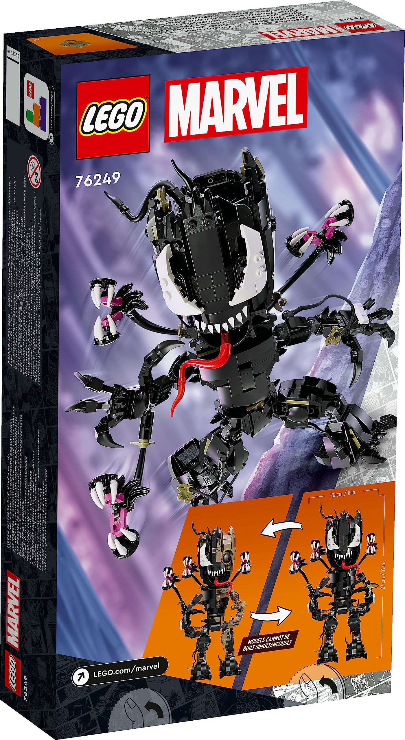 LEGO 76249 Marvel Venomized Groot 10+ 630 Pieces Reconfigurable Fun With Baby Groot and Venom New for 2023, Medium