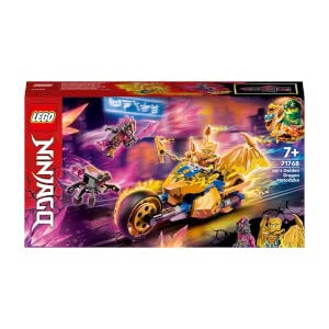 LEGO 71768 NINJAGO Jay's Golden Dragon Set, Toy Motorbike with Dragon, Spider Figure and Jay Minifgure, Birthday Gift Idea For Kids 7 Plus