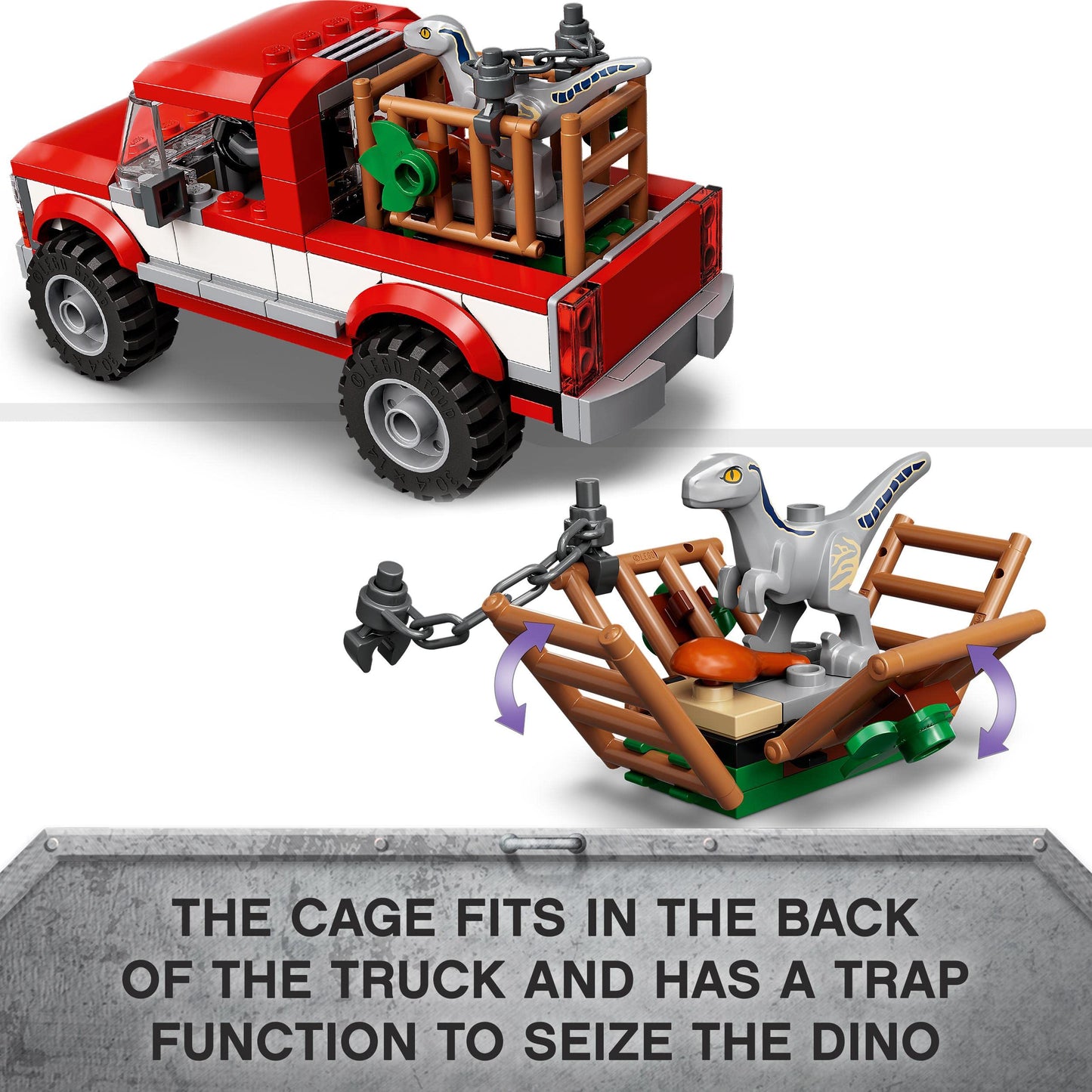 LEGO 76946 Jurassic World Blue and Beta Velociraptor Capture with Truck and 2 Dinosaur Toys, Gifts For Boys & Girls, 2022 Dominion Movie Inspired Set