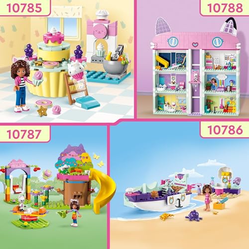 Lego 10786 Gabby's Dollhouse Gabby & Meerkatze Schiff & Spa Boot Set mit Schönheitssalon, Puppenhaus mit Figuren und Zubehör, Spielset für Mädchen, Jungen, Kinder ab 4 Jahren