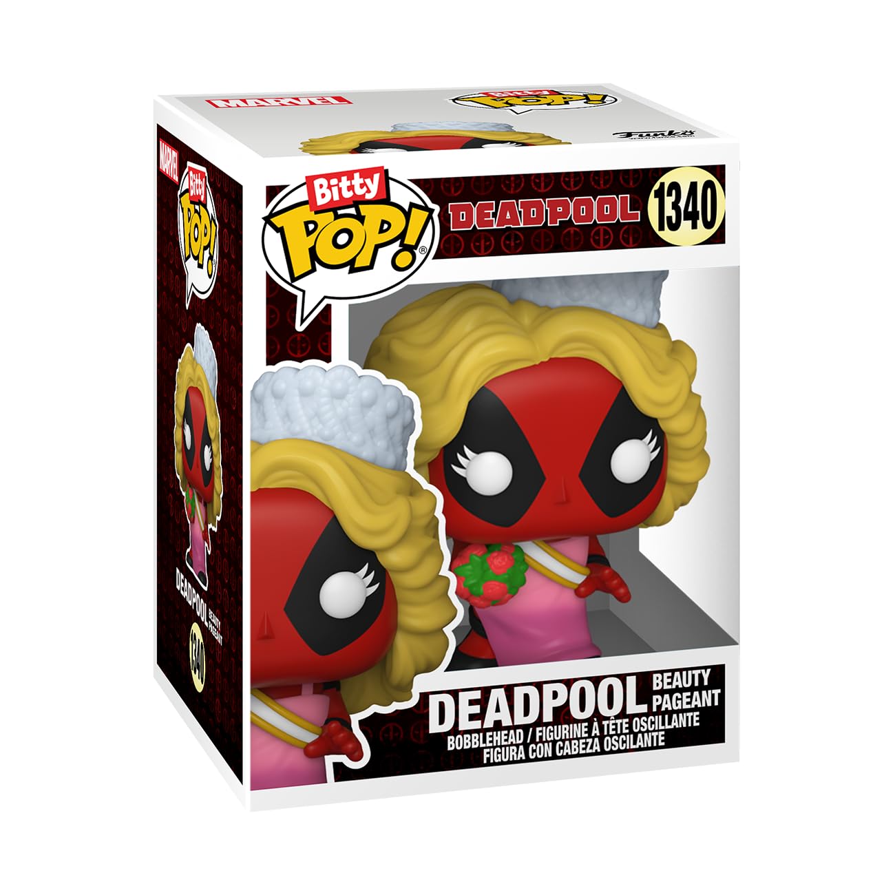 Funko Bitty POP! 4 Pack: Marvel - Deadpool - BBQ Master - Griller, Clown, Bedtime, Mystery Mini Figure - Styles may vary - 0.9 inch (2.2 cm) Collectable - Stackable Display Shelf Included - Gift Idea