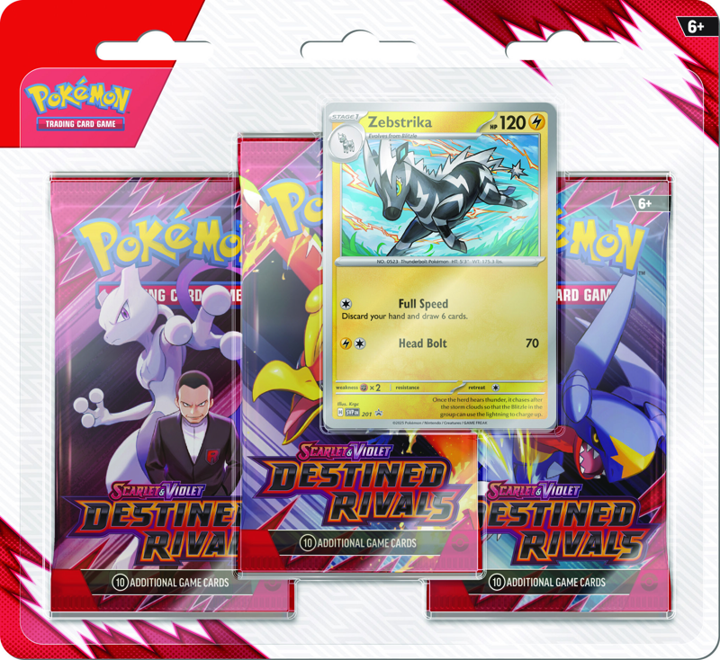 Pokemon Scarlet & Violet Destined Rivals: 3 Pack Blister (random pick)