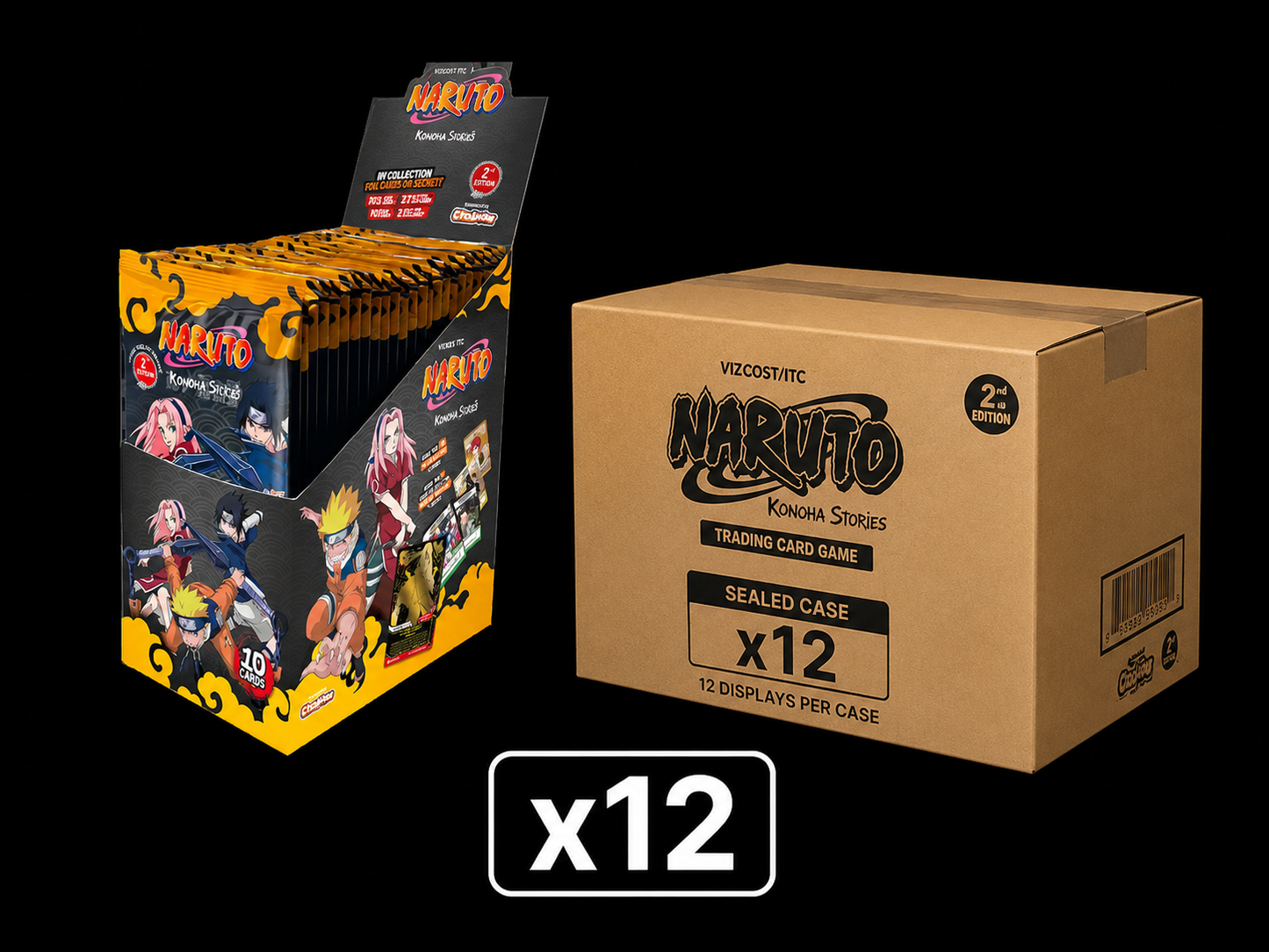 Naruto Mythos TCG - Set 01 - Konoha Shido - Booster Box case x12 units (2nd Edition) release date 26th JUNE