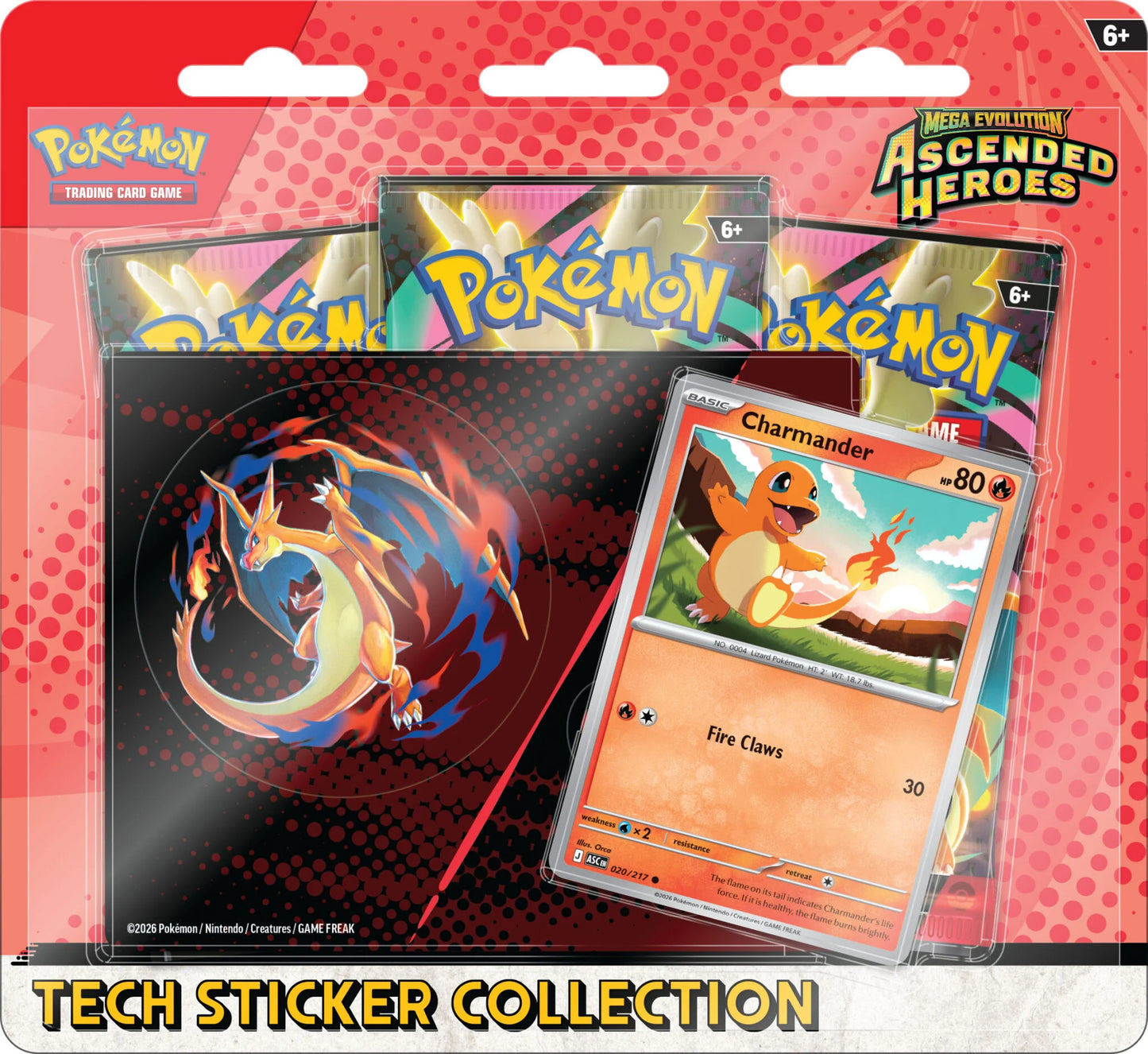 Pokémon - Ascended Heroes Tech Sticker Collection (1 random from Ghastly or Charmander)