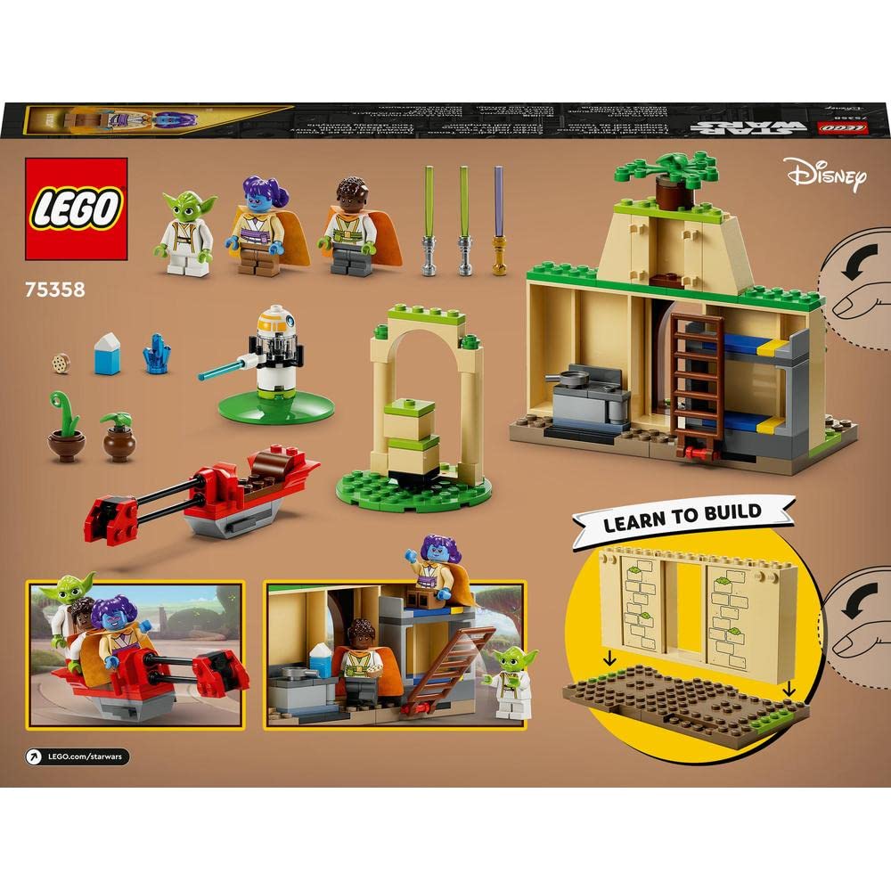 LEGO Star Wars Tenoo Jedi Temple Set with Master Yoda, Lightsabers, Droïd Figure and Speeder Bike, Building Toy for Kids, Boys, Girls 4 Plus Years Old 75358