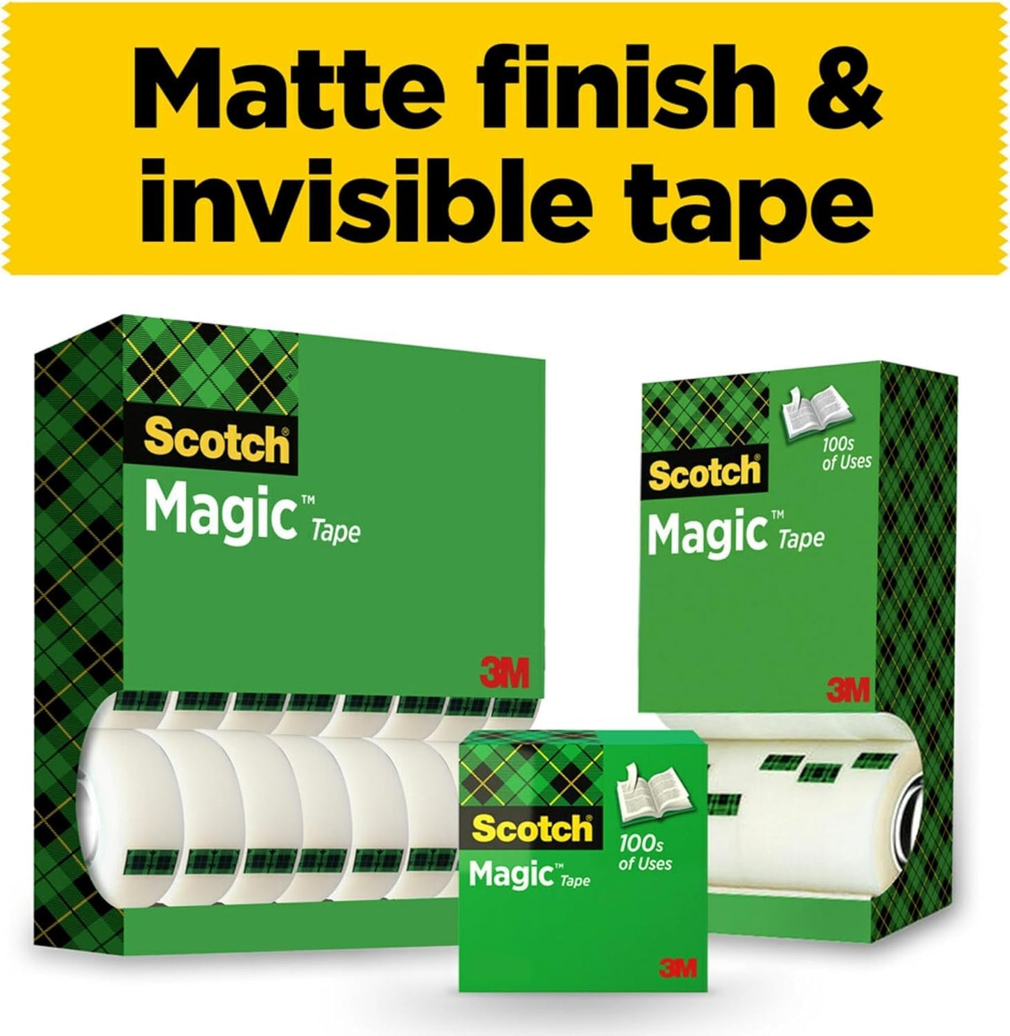 Scotch Magic Invisible Tape - 24 Rolls - 19 mm x 33 m - General Purpose Sticky Tape for Document Repair, Labelling and Sealing