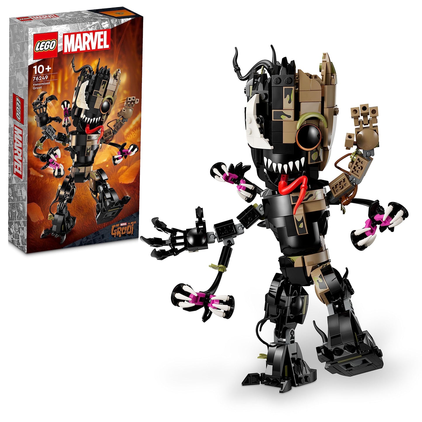 LEGO 76249 Marvel Venomized Groot 10+ 630 Pieces Reconfigurable Fun With Baby Groot and Venom New for 2023, Medium