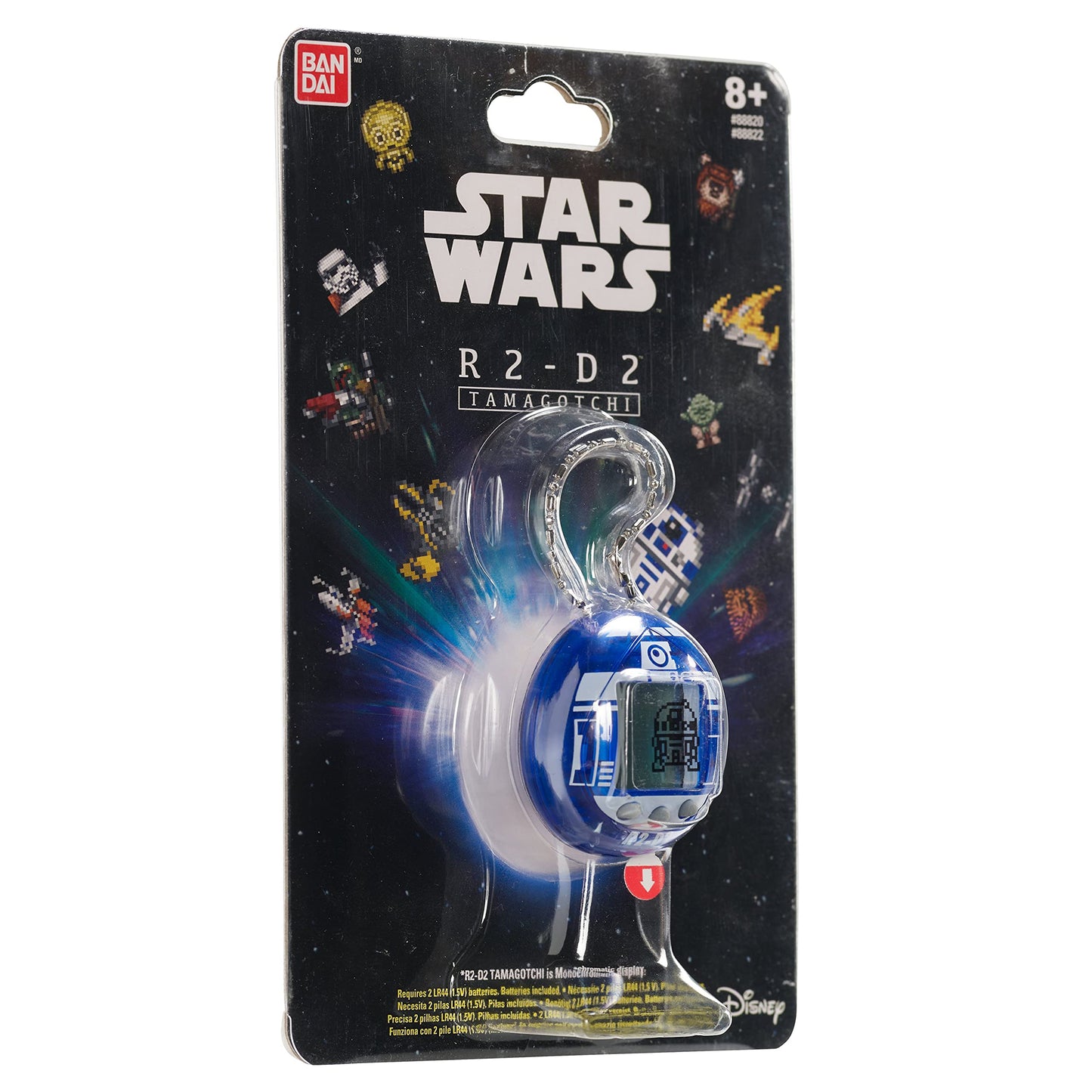 TAMAGOTCHI 88821 Star Wars R2D2 Virtual Pet Droid with Mini-Games, Animated Clips