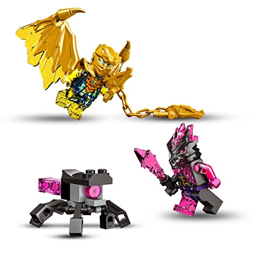 LEGO 71768 NINJAGO Jay's Golden Dragon Set, Toy Motorbike with Dragon, Spider Figure and Jay Minifgure, Birthday Gift Idea For Kids 7 Plus