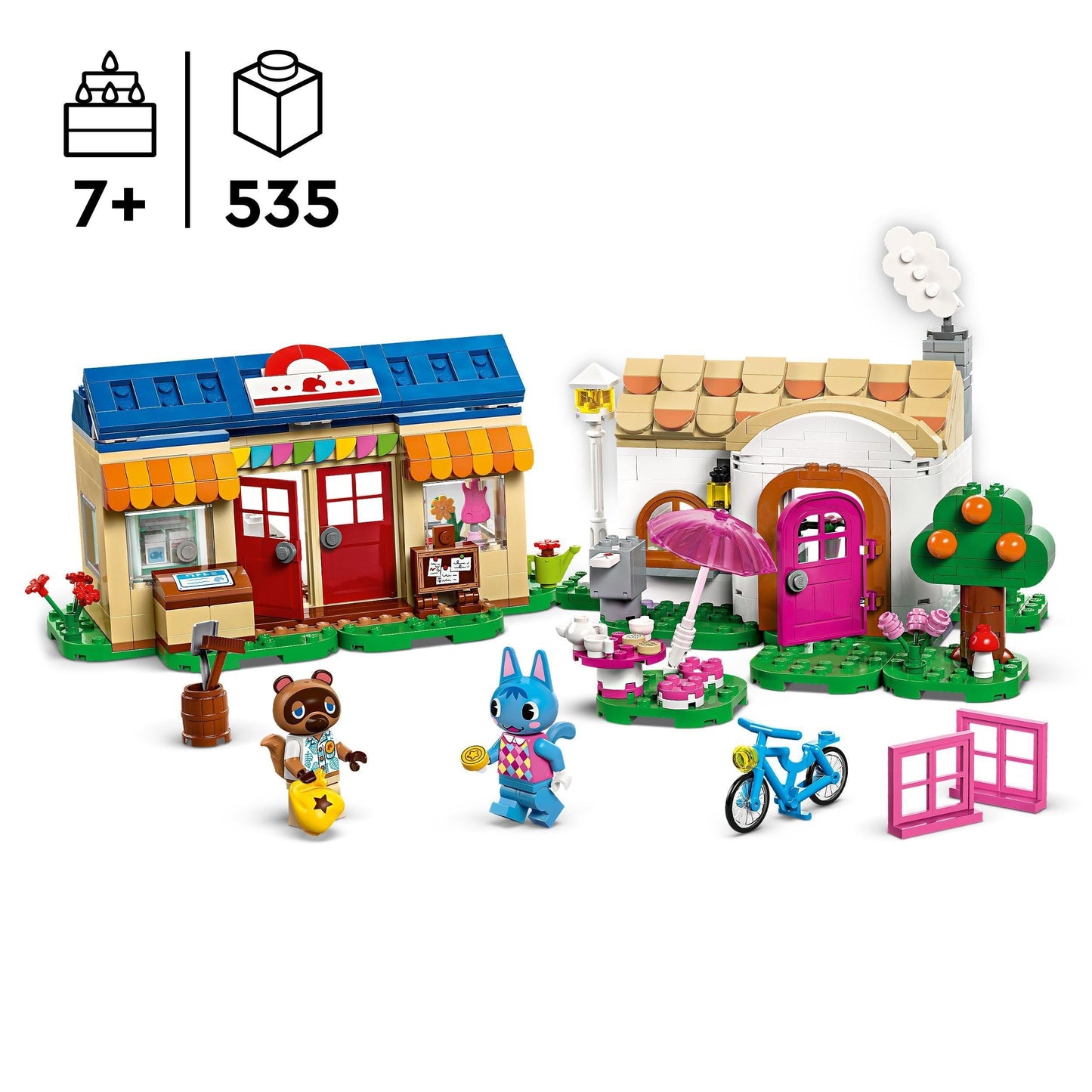 LEGO Animal Crossing Nook’s Cranny & Rosie's House Creative Building Toy for 7 Plus Year Old Kids, Girls & Boys, Includes 2 Characters from the Video Game Series, Birthday Gift Idea 77050
