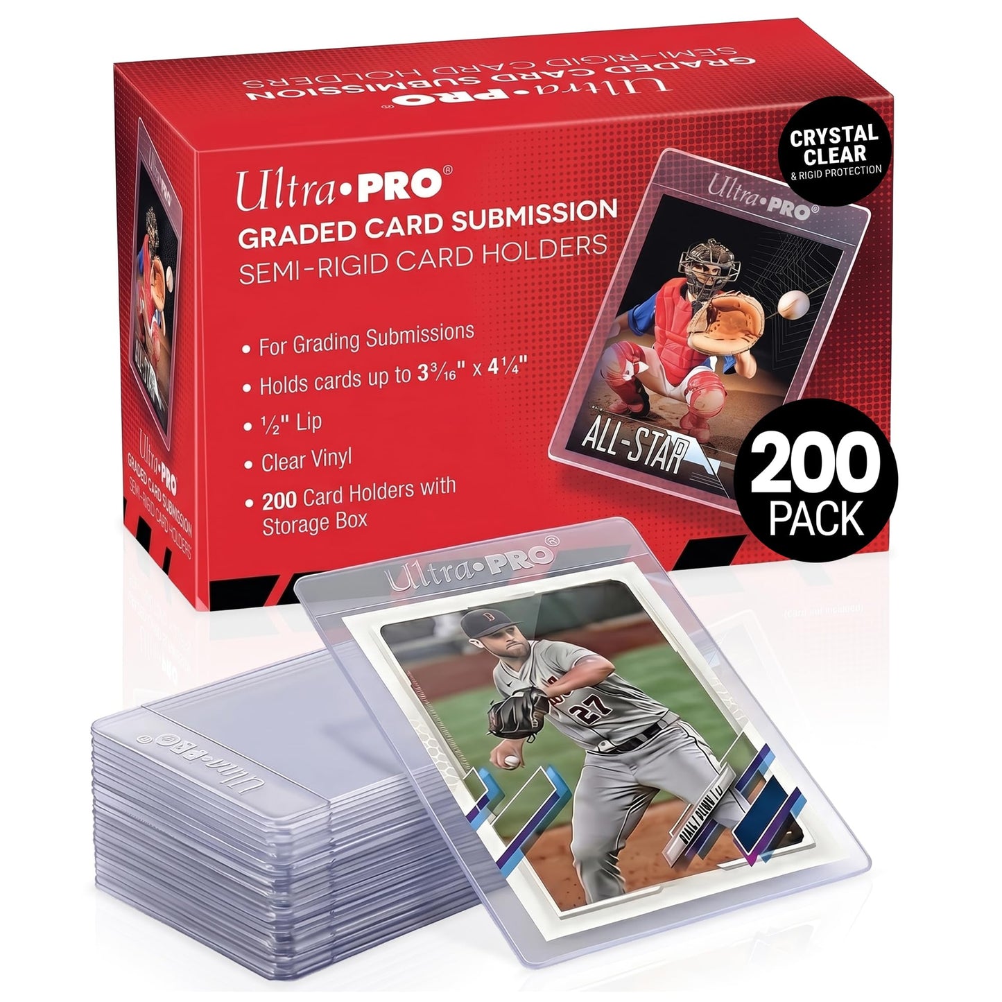 Ultra Pro Semi Rigid 1/2" Lip Tall Sleeves 200ct