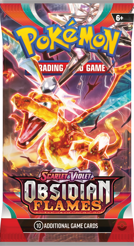 Pokemon Scarlet & Violet Obsidian Flames: 1x Booster Pack (10 Cards)
