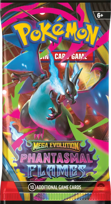 Pokemon Mega Evolution Phantasmal Flames 1x Booster Pack (10 Cards)