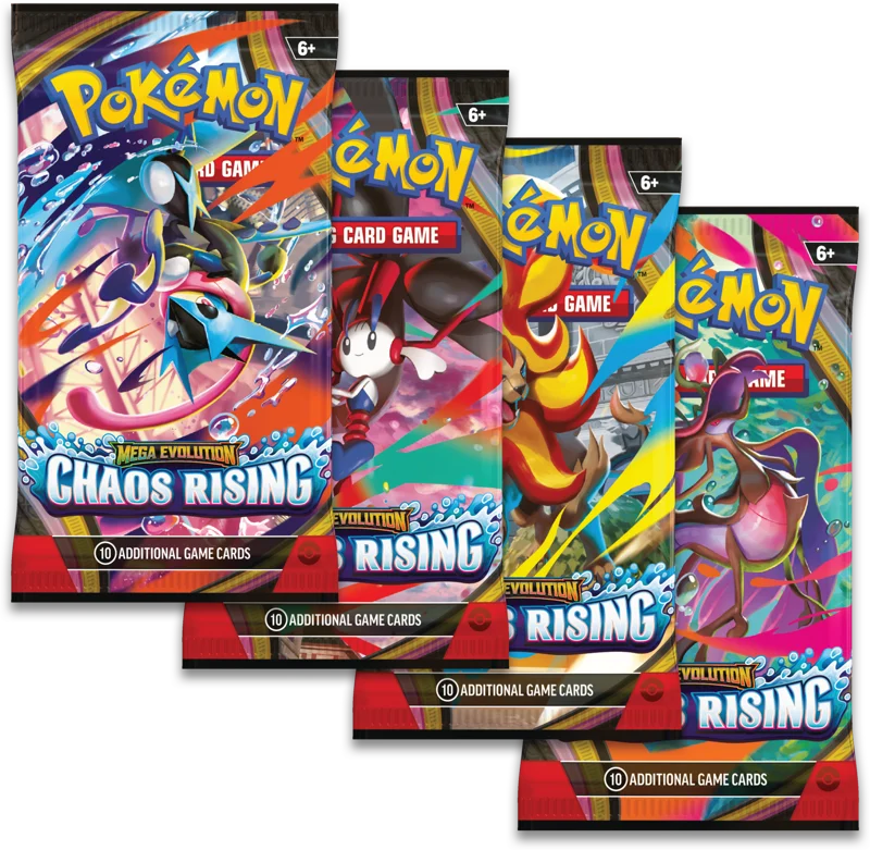 Pokemon Mega Evolution Chaos Rising 1x Booster Pack (10 Cards)