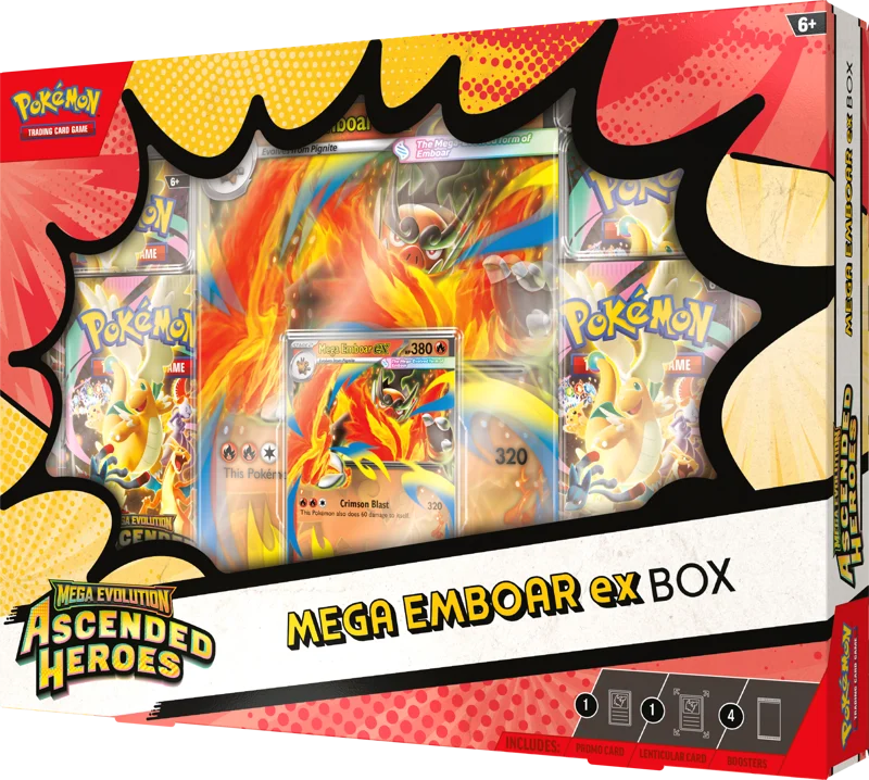 Pokemon Ascended Heroes Mega Emboar EX Collection Box