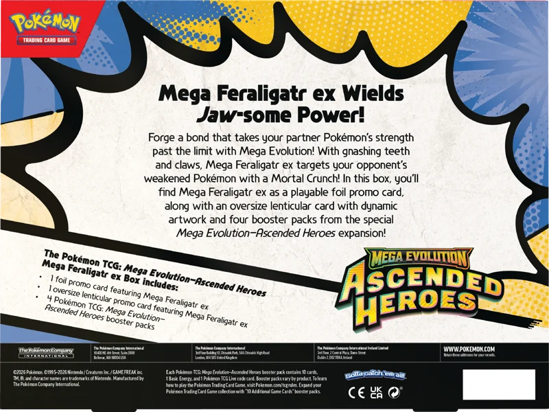 Pokemon Ascended Heroes Mega Feraligatr EX Collection Box