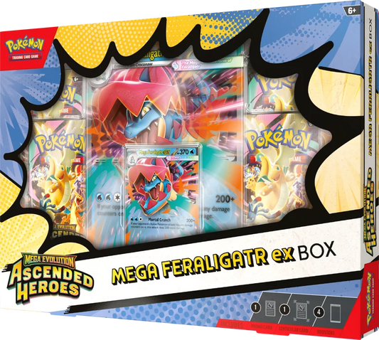 Pokemon Ascended Heroes Mega Feraligatr EX Collection Box