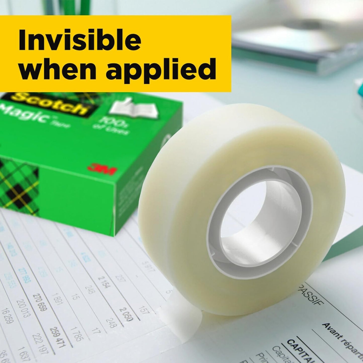 Scotch Magic Invisible Tape - 24 Rolls - 19 mm x 33 m - General Purpose Sticky Tape for Document Repair, Labelling and Sealing