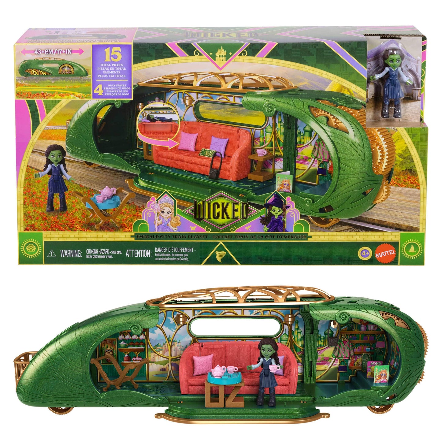 Mattel Universal Pictures’ Wicked Emerald City Train Playset