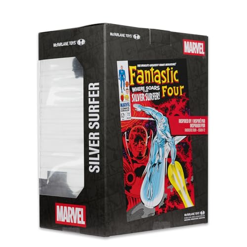 McFarlane Marvel Silver Surfer 1:6th Scale Collectible with Scene (Fantastic Four #72) Toys