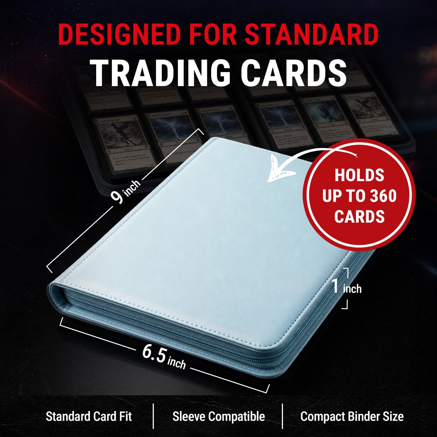 Ultra Pro | Pokemon Elite Series: Lucario 9-Pocket Zippered PRO Binder | Trading Card Game Accessory| Ages 6+