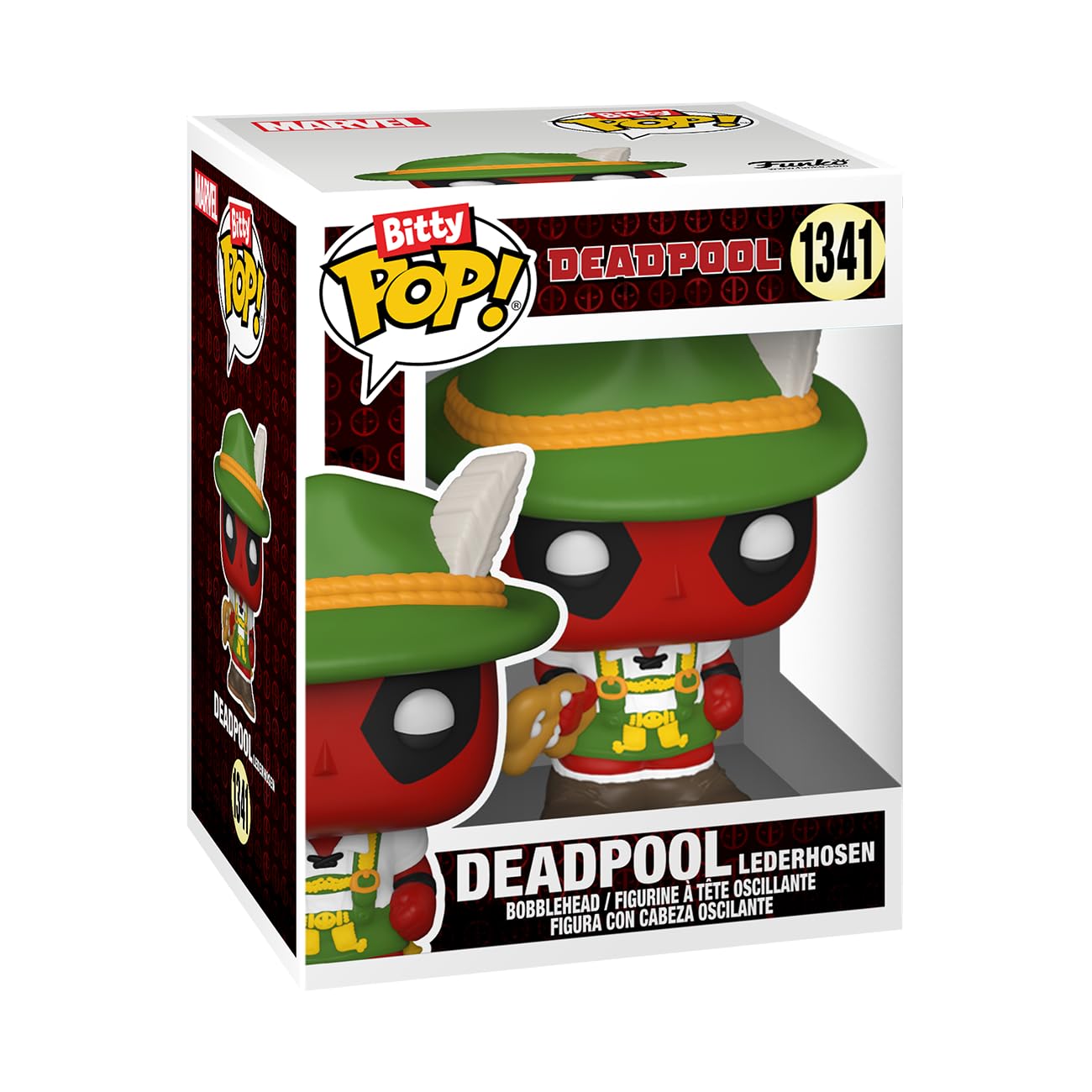 Funko Bitty POP! 4 Pack: Marvel - Deadpool - Dinopool. Barista, Roman Senator, Mystery Mini Figure - Styles may vary - 0.9 inch (2.2 cm) Collectable - Stackable Display Shelf Included - Gift Idea