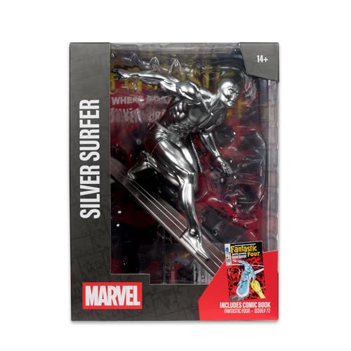 McFarlane Marvel Silver Surfer 1:6th Scale Collectible with Scene (Fantastic Four #72) Toys
