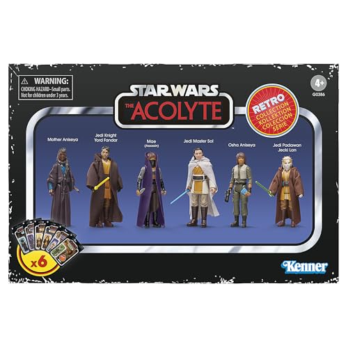 Star Wars Retro Collection The Acolyte Multipack, 9.5-cm Action Figure 6-Pack