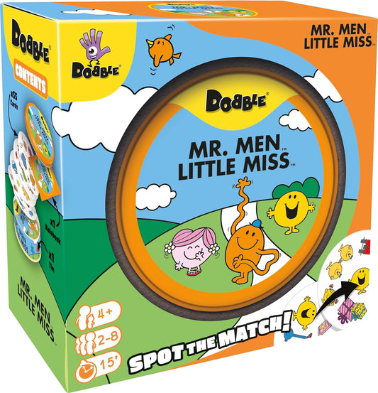 Asmodee | Dobble Mr Men and Little Miss | Card Game | Ages 4+ | 2-8 Players | 15 Minutes Playing Time