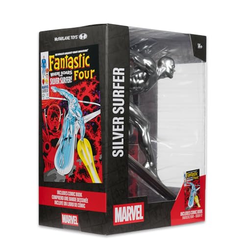 McFarlane Marvel Silver Surfer 1:6th Scale Collectible with Scene (Fantastic Four #72) Toys