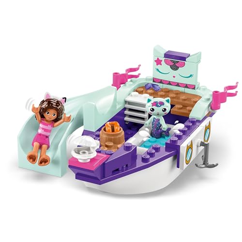 Lego 10786 Gabby's Dollhouse Gabby & Meerkatze Schiff & Spa Boot Set mit Schönheitssalon, Puppenhaus mit Figuren und Zubehör, Spielset für Mädchen, Jungen, Kinder ab 4 Jahren