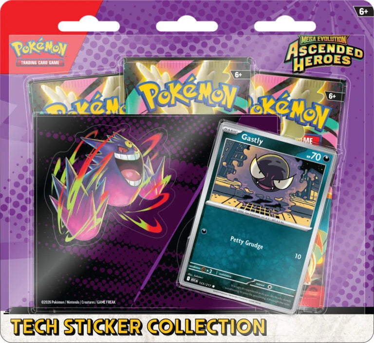 Pokémon - Ascended Heroes Tech Sticker Collection (1 random from Ghastly or Charmander)