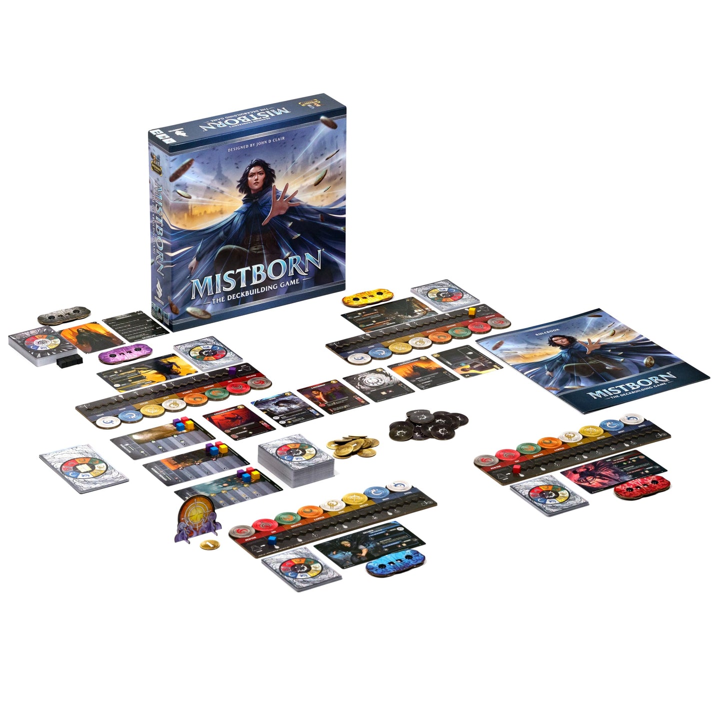 Brotherwise Games Brandon Sanderson's Mistborn Deckbuilding Game - Forge Alliances in Epic Metal-Burning Battles - Cooperative Card Game - Immersive Strategic Gameplay - 1 to 4 Players, Ages 13+