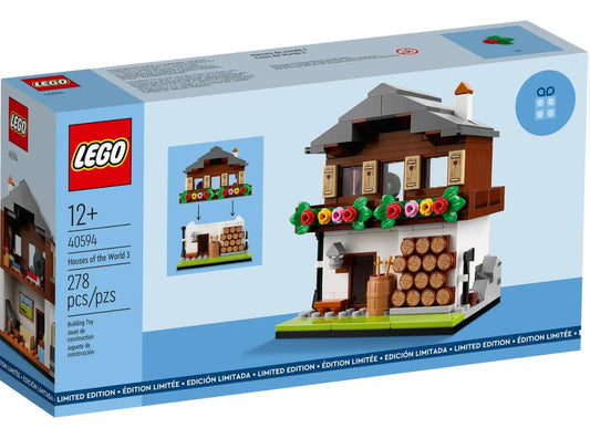 LEGO 40594 Houses of the World 3 - Switzerland Limited Edition Tribute to Swiss Architecture 12 + 278 Pieces Combine With 40583 (South America) and 40590 (North Africa)