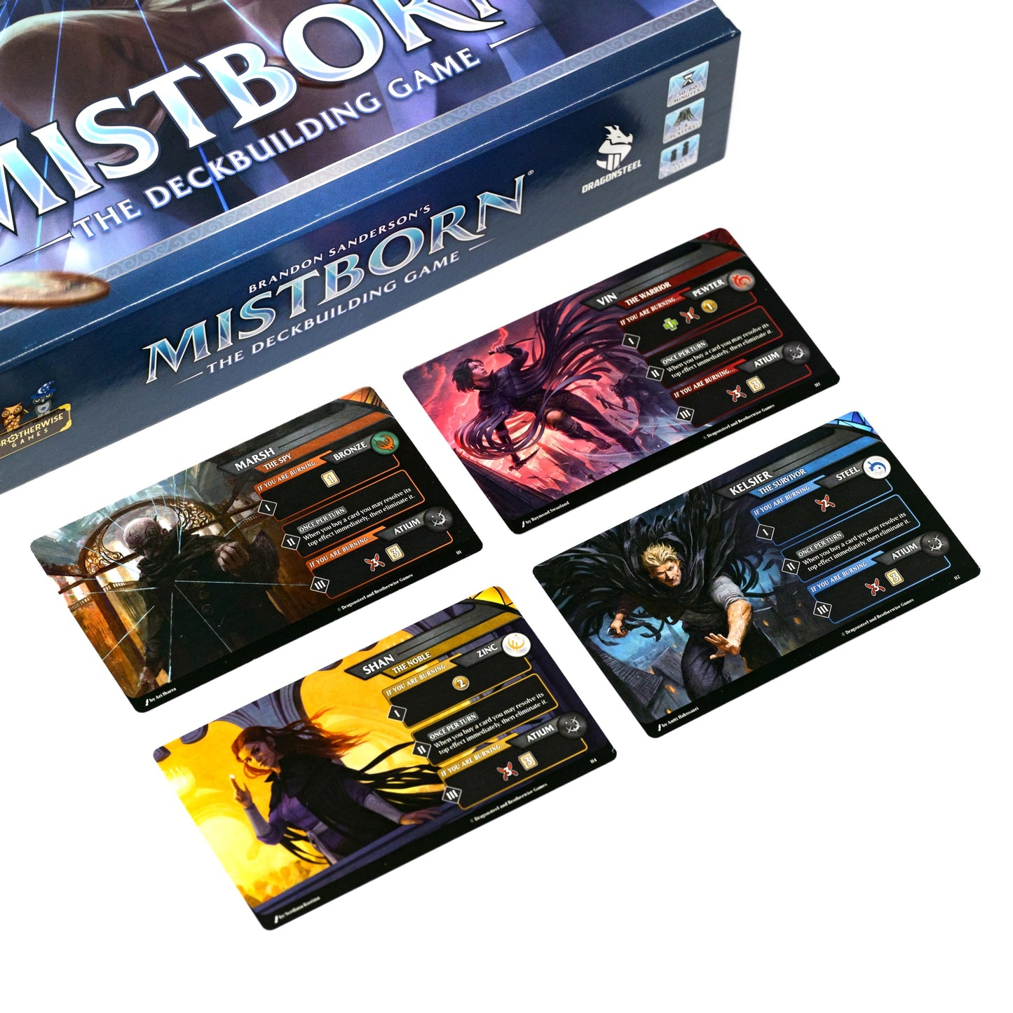 Brotherwise Games Brandon Sanderson's Mistborn Deckbuilding Game - Forge Alliances in Epic Metal-Burning Battles - Cooperative Card Game - Immersive Strategic Gameplay - 1 to 4 Players, Ages 13+