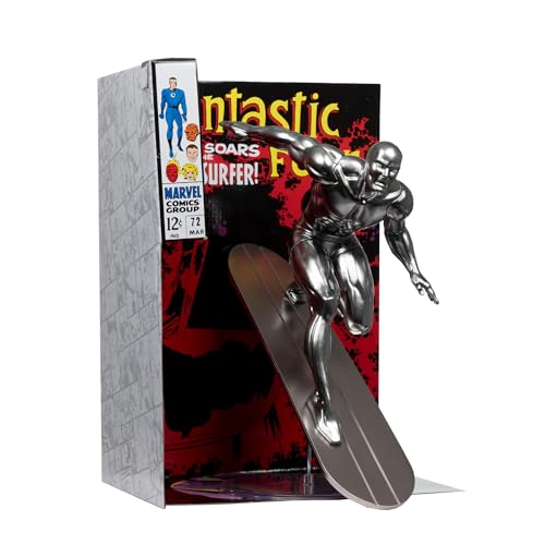McFarlane Marvel Silver Surfer 1:6th Scale Collectible with Scene (Fantastic Four #72) Toys
