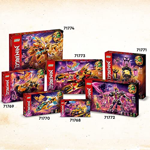 LEGO 71768 NINJAGO Jay's Golden Dragon Set, Toy Motorbike with Dragon, Spider Figure and Jay Minifgure, Birthday Gift Idea For Kids 7 Plus